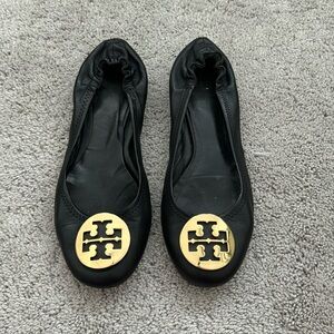 Tory Burch Black Ballet Flats Size 8.5